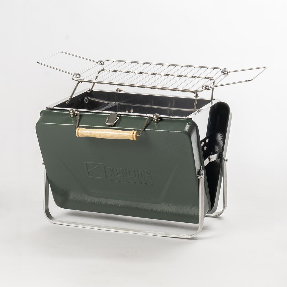 Kenluck BUDDY Grill / BBQ – Hammertone VERT BRILLANT