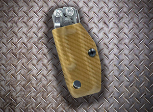 Gaine Kydex Clip &amp; Carry : Leatherman Skeletool - Fibre de carbone marron