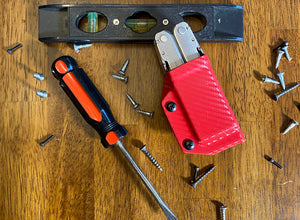 Gaine Kydex Clip &amp; Carry : Leatherman Super Tool 300 - Fibre de carbone rouge