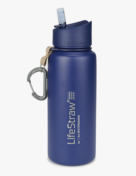 Lifestraw Go Stainless Steel Water Bottle With Built-In Filter 700ml - Blue