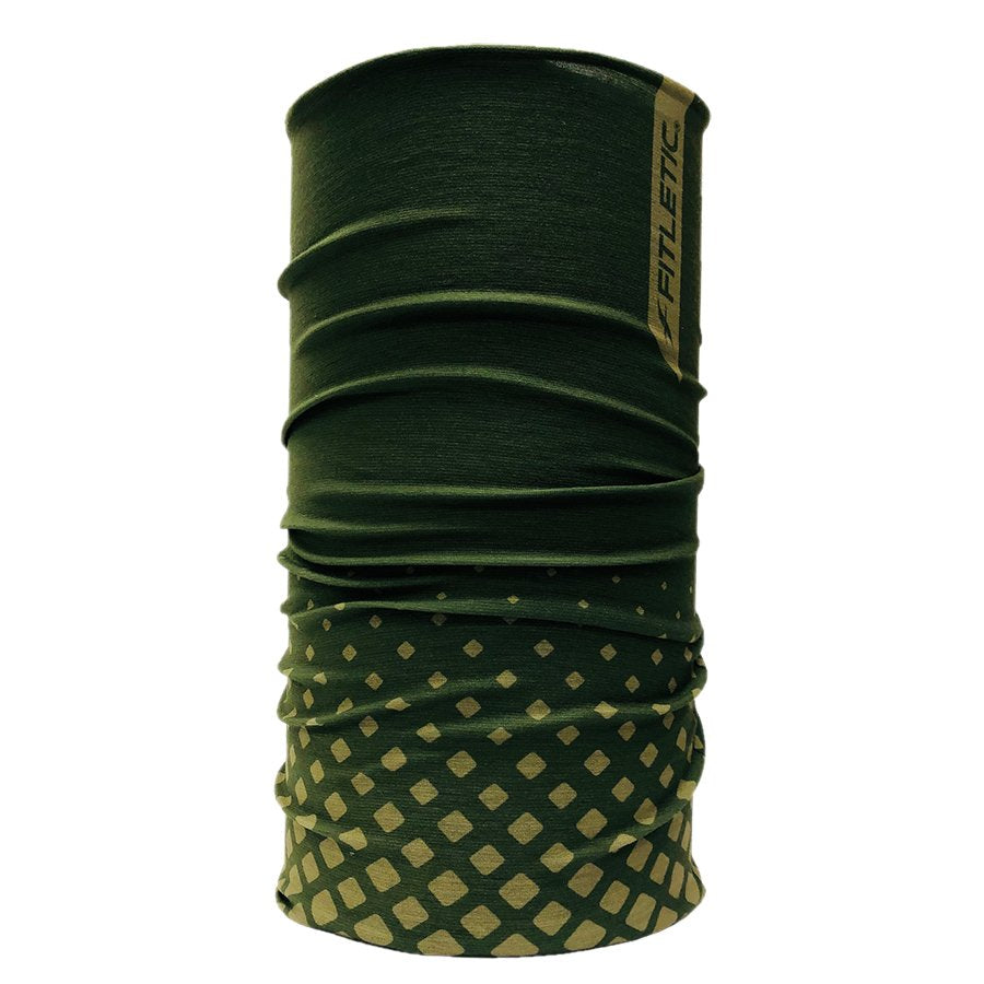 FITLETIC MULTI SCARF/NECK GAITER - GREEN/OLIVE SQUARED