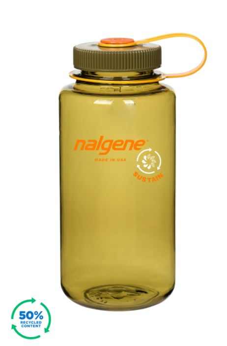 NALGENE 32oz / 1 Litre Wide Mouth Tritan Sustain - OLIVE