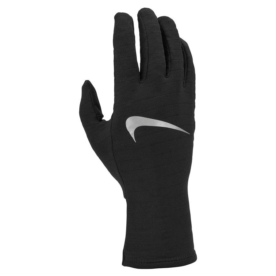 NIKE WOMENS THERMA FIT RUNNING GLOVES 4.0 BLACK - LARGE