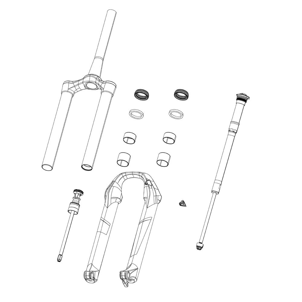 RECHANGE ROCKSHOX - INTERNES DE SUSPENSION AVANT DROIT BOUTON DE RÉGLAGE DE COMPRESSION/BOBINE À DISTANCE/KIT DE SERRAGE DE CÂBLE, CLÉ EN MAIN