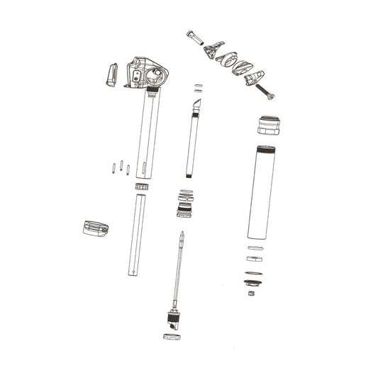 ROCKSHOX SPARE - SEATPOST SPARE PARTS POST CLAMP KIT - REVERB INCLUDES UPPER/LOWER CLAMP PLATES/CLAMP NUTS/CLAMP BOLTS)