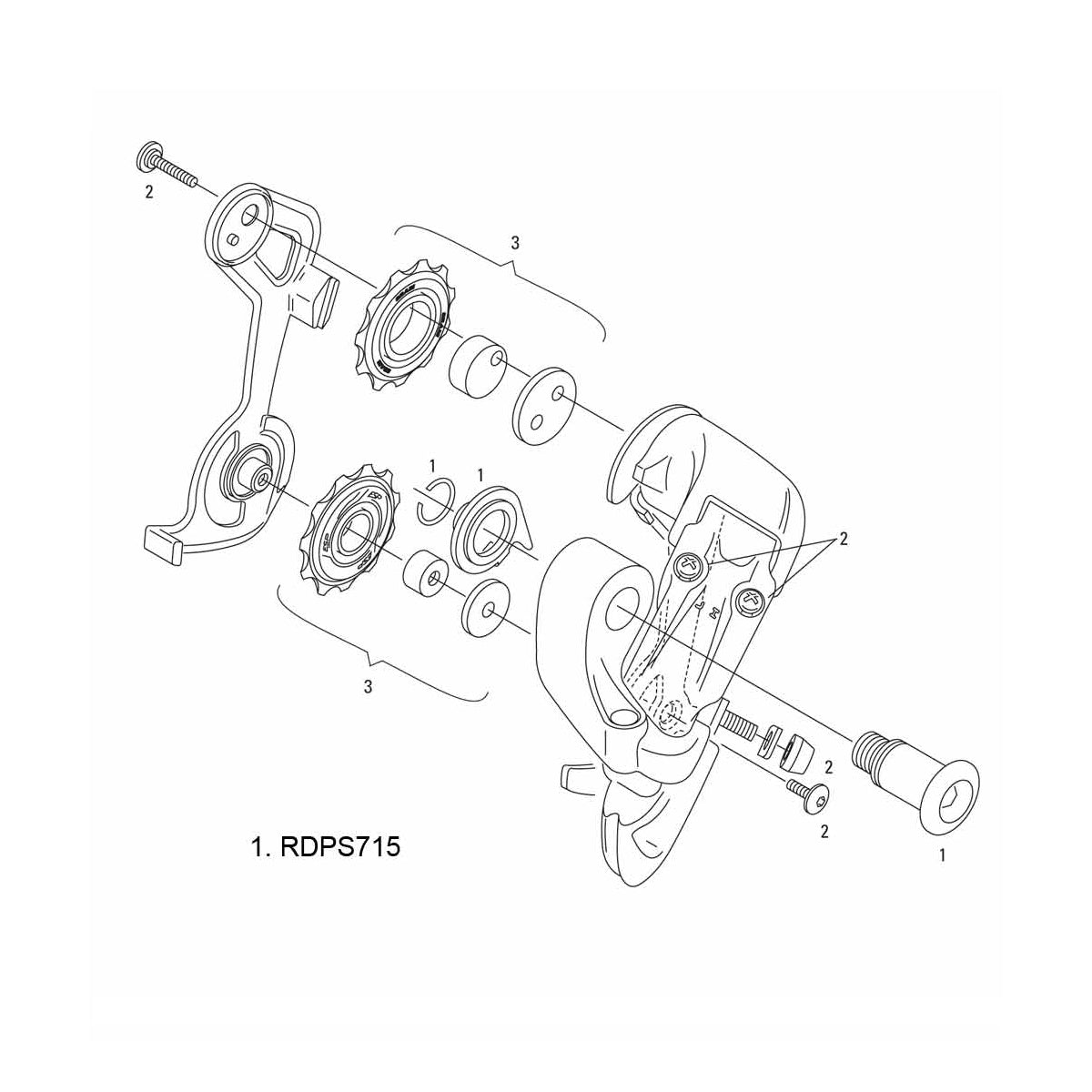 SRAM ERSATZTEIL – B-BOLZEN-KIT FÜR HINTERWERKWERFER 04–05 X7/X9/DUAL DRIVE27/9/7/5