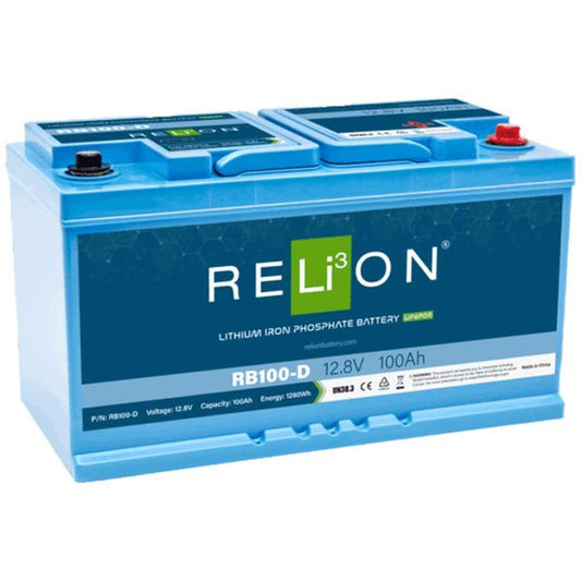 RELiON RB100-D Lifepo4 Lithium-Ionen-Akku (12 V / 100 Ah / Din 4SC)