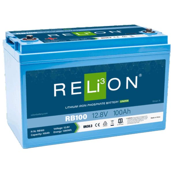 RELiON RB100 Lifepo4 Lithium-Ionen-Akku (12V / 100Ah / 4SC)