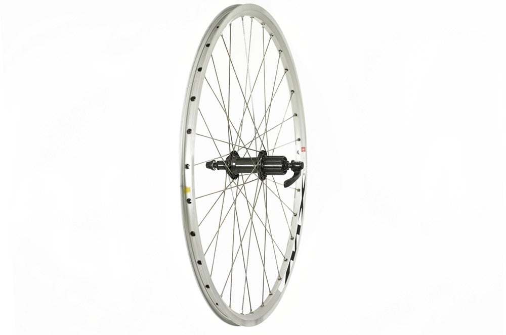 Roues Tru-build Roue arrière 26, Mach1, Argent, Moyeu Deore 8/9 vitesses