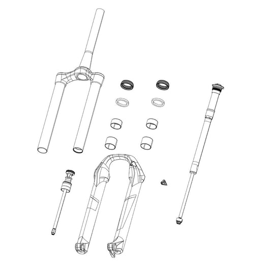 ROCKSHOX SPARE - FRONT SUSPENSION DECAL KIT 35MM STEALTH MY18 - PIKE/LYRIK/YARI/DOMAIN/REVELATION(2018+)