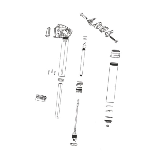 ROCKSHOX SPARE - SEATPOST POST CLAMP KIT - (INCLUDES CLAMP, NUTS & BOLTS) - REVERB AXS A1 (2020)