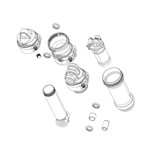 SRAM REAR SHOCK TUNE ASSEMBLY (INLCLUDES SHIMS FOR COMPRESSION TUNE CONFIGURATIONS) - DELUXE AIR (C1), 2023+