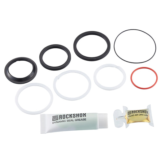 RECHANGE ROCKSHOX - KIT D'ENTRETIEN 50 HEURES (COMPREND JOINTS D'AIR, JOINT DE PISTON, BAGUES DE GLISSEMENT, GRAISSE/HUILE) - ARBRE DE POUSSÉE C1+ (2021), NUDE/BOLD C1+ 2022+, DELUXE /SUPER DELUXE/FA C1+ (2023+)