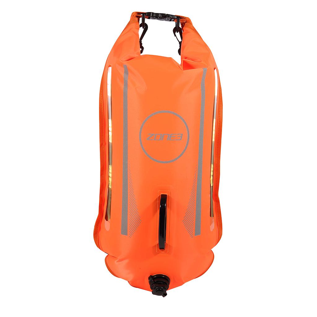 Zone3 2 LED-Licht-Rucksack, Schwimm-Sicherheitsboje/Trockentasche (28 l), Orange