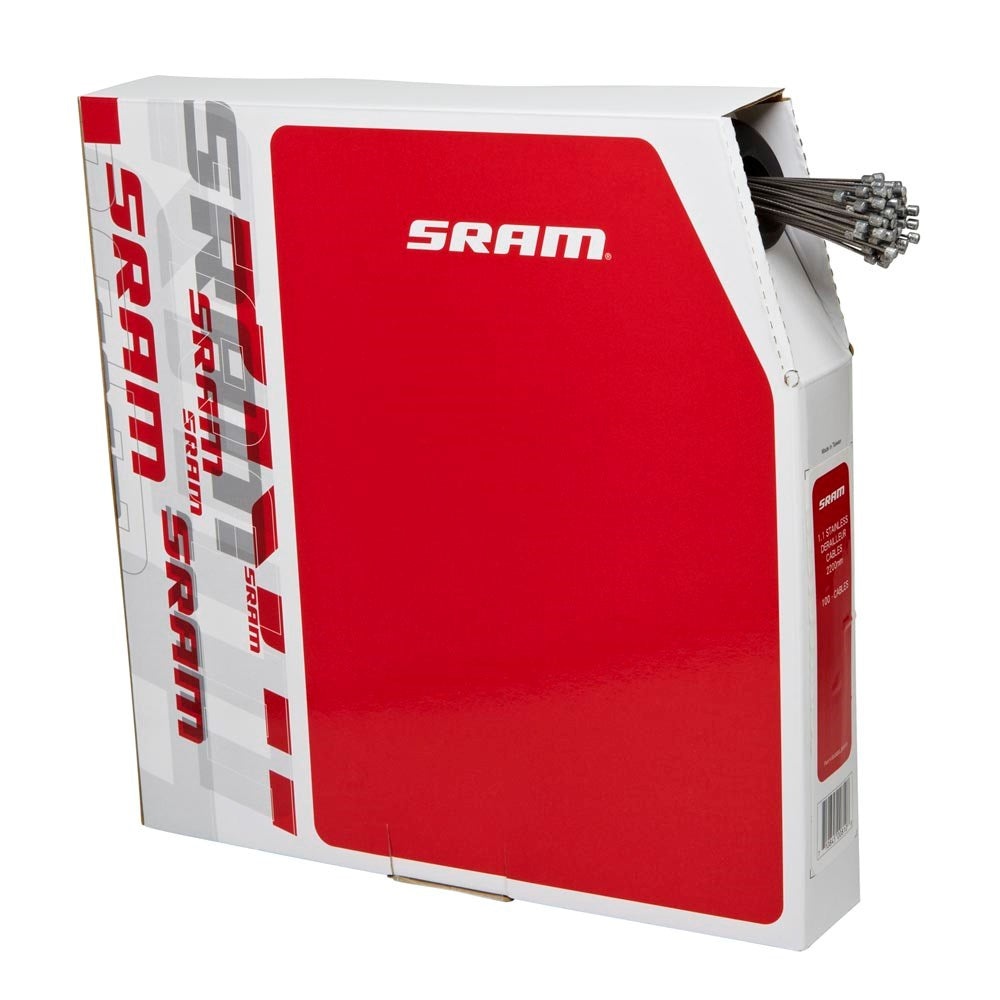 CÂBLES DE VITESSES SRAM 1.1 EN INOXYDABLE 2200MM BOÎTE DE 100