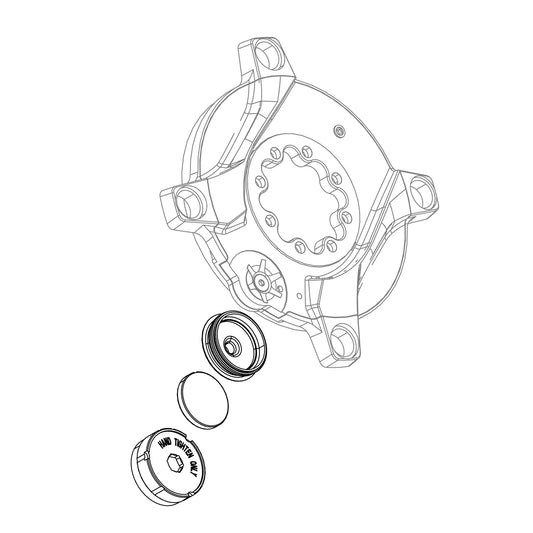 SRAM RECHANGE - KIT DE BOULONS DE BRAS DE MANIVELLE DE POWERMETER ET BOUCHON DE COUVERCLE AXS CÔTÉ ENTRAÎNEMENT M18/M30 DUB ACIER NOIR RIVAL D1