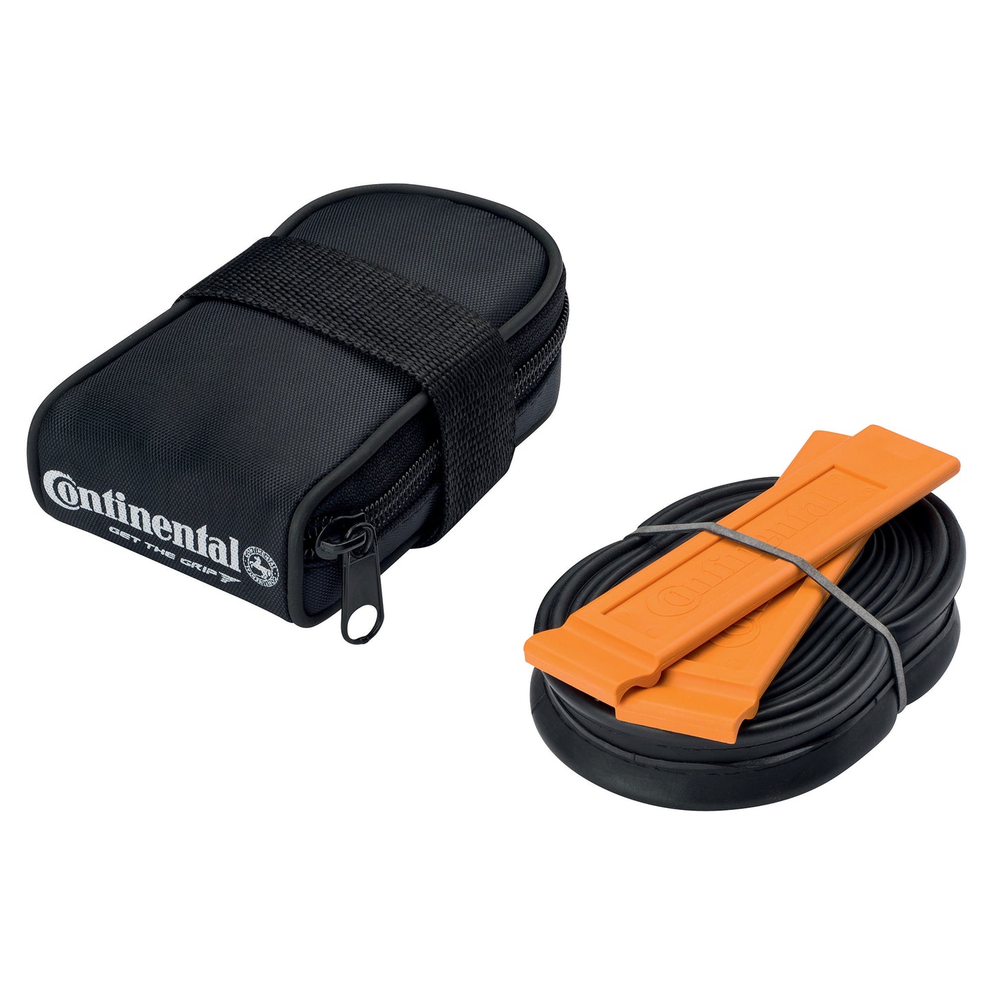 CONTINENTAL ROAD-SATTELTASCHE MIT RACE 700 X 20-25 PRESTA 60-MM-VENTILROHR UND 2 REIFENHEBELN