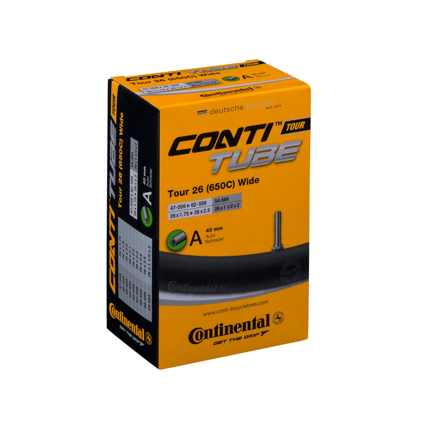 CONTINENTAL TOUR ROHR – SCHRADER 40-MM-VENTIL