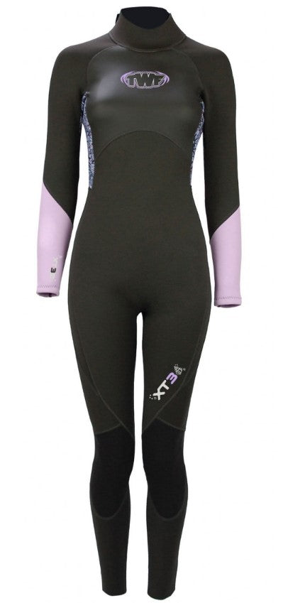 TWF XT3 Ladies 3mm Full Wetsuit - Black/Purple