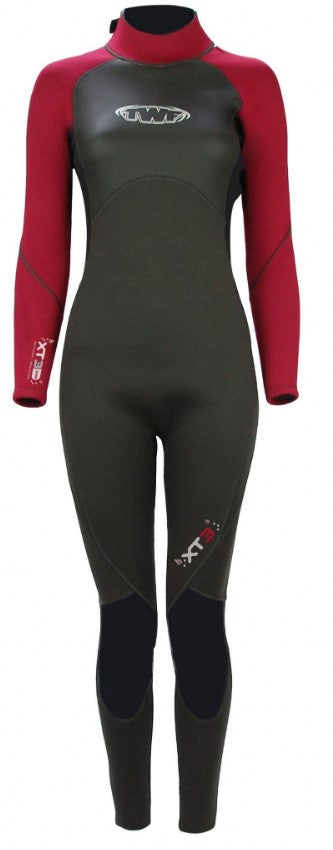 TWF XT3 Damen 3 mm Voll-Neoprenanzug – Crimson/Asphalt