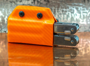 Gaine Kydex Clip &amp; Carry : Victorinox SwissTool - Fibre de carbone orange