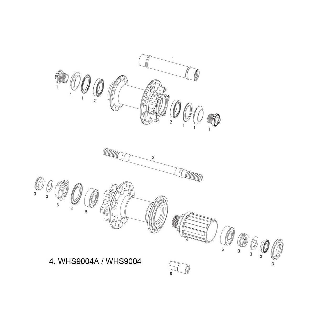 SRAM SPARE - WHEEL SPARE PARTS KIT FREEHUB BODY X-9 V2 REAR