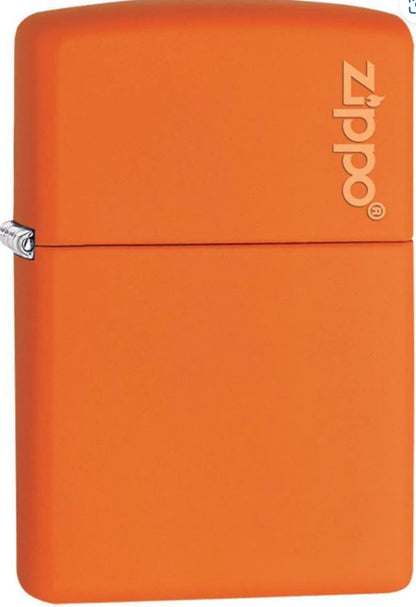 Briquet Zippo Logo - Orange Mat 