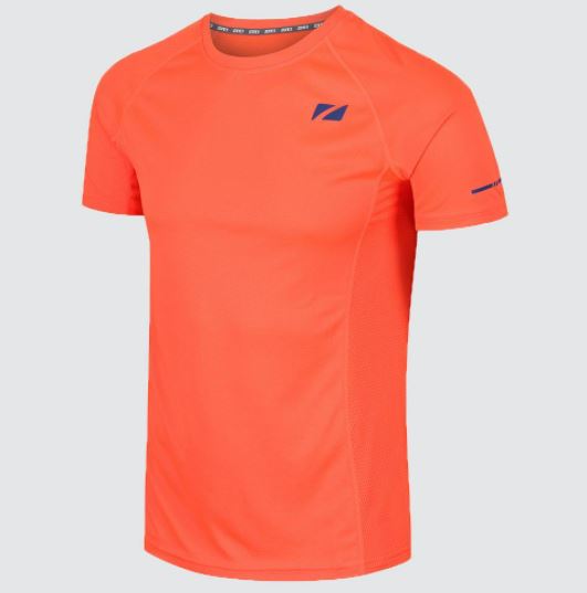 Zone 3 Mens Activ Lite T-Shirt - Neon Orange/Petrol