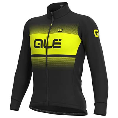 Maillot LS Ale Blend Solid Noir/Jaune 3XL