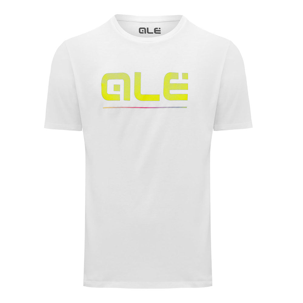 Ale Classic Gelbes Logo T-Shirt Weiß Herren L