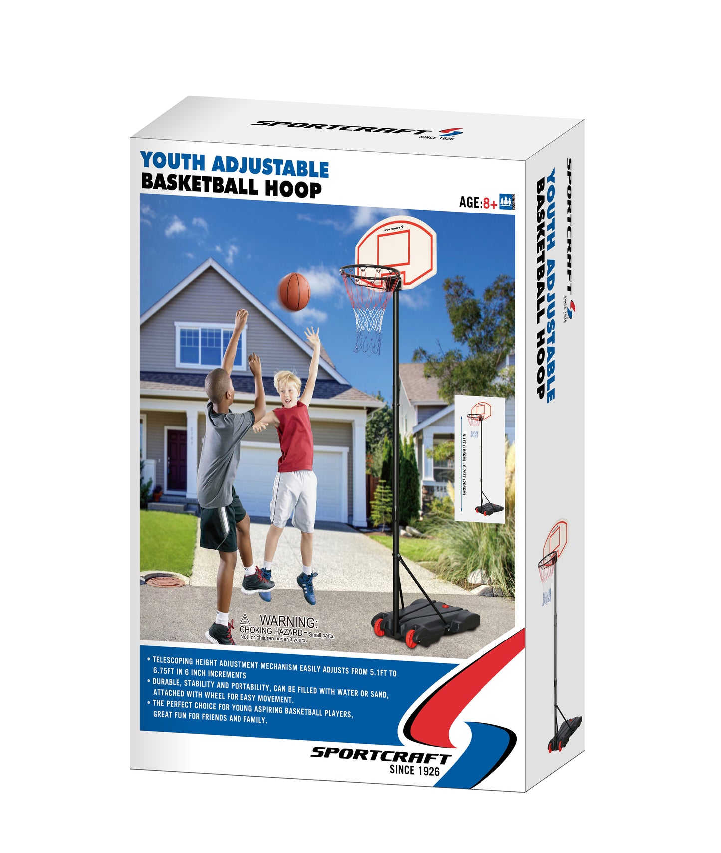 Filet de basket-ball réglable avec support Sportcraft Junior