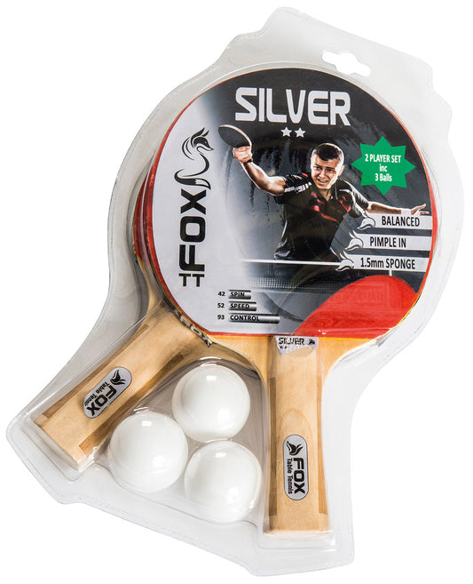 Ensemble de tennis de table Fox TT Silver pour 2 joueurs 