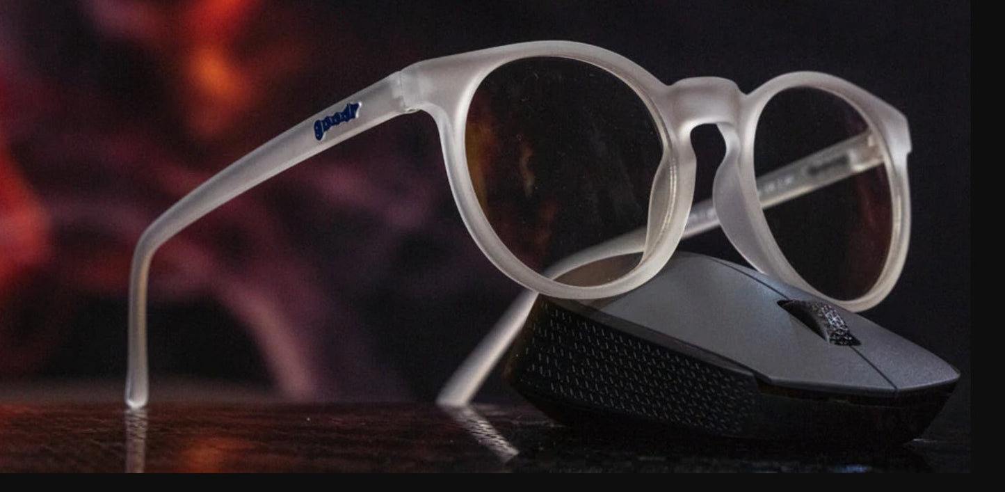 Goodr Sunglasses - Blue Mirage - Stop, Drop and Scroll