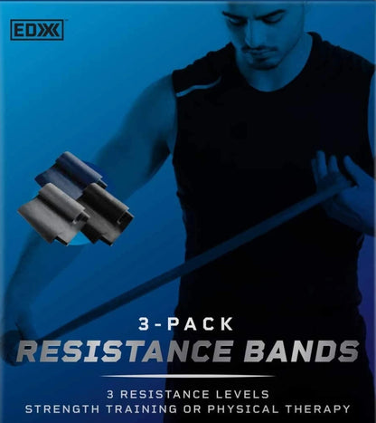 Flache EDX-Widerstandsbänder – Set mit 3 Bändern