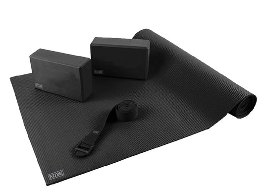 EDX 4 Piece Essential Yoga Kit - BLACK