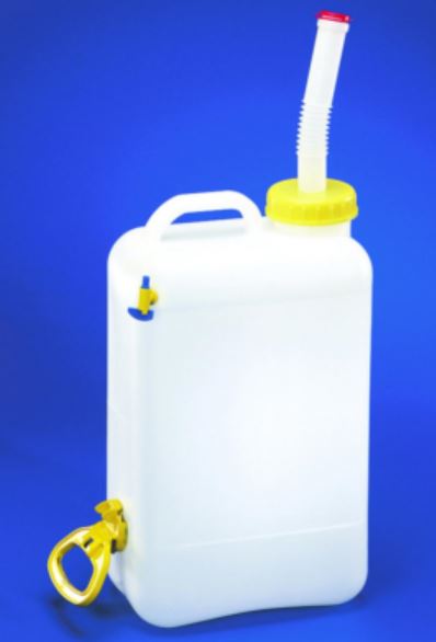 JERRYCAN WITH TURNABLE HANDLE, FILLER CAP AND BREATHER VALVE
