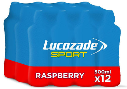 Lucozade Sportgetränk Himbeere 500 ml – 12er-PACKUNG 