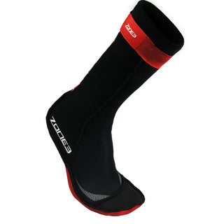 Zone 3 Neoprene Swim Socks - Black/Red