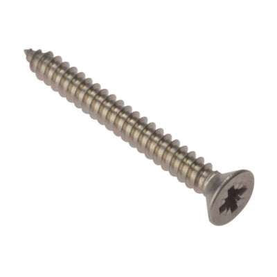 W4 Nr. 6 x 1 Zoll selbstschneidende Senkkopfschraube aus Edelstahl, 5er-Pack