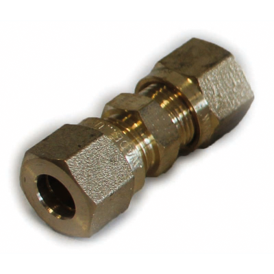 8-mm-Gleichkupplung aus Messing, 10er-Pack
