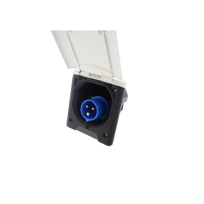 FAWO White 230v outlet UK socket with magnetic lock
