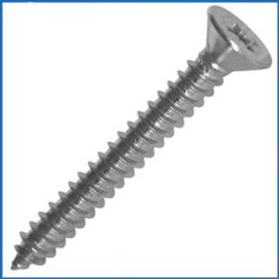 W4 Nr. 10 x 1 Zoll selbstschneidende Senkkopfschraube aus Edelstahl, 5er-Pack