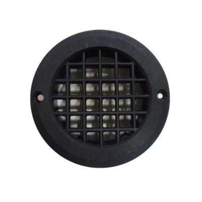 DLS 75 mm runde, kurze Heckentlüftung, schwarz