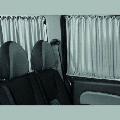 Graue SWB-Scheunentürvorhänge für VW T5