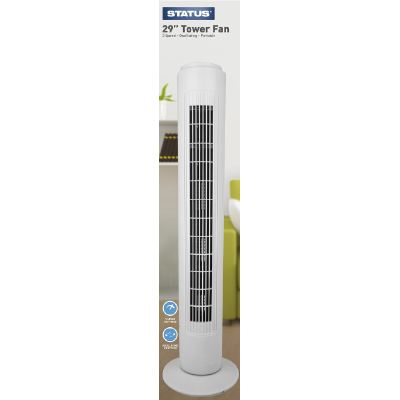 Status 29" White Tower Fan