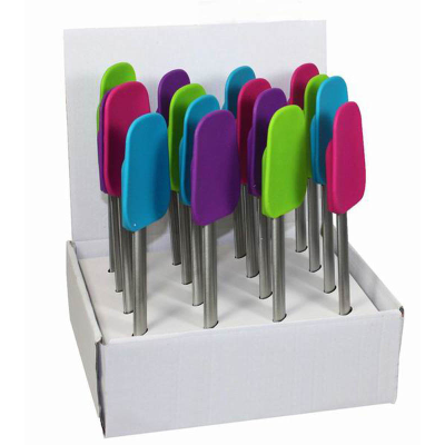 Silicone Spoon display box of 16