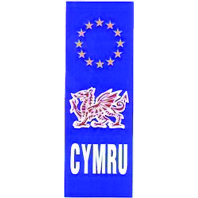 W4 Euro CYMRU Aufkleber für aufrechte Platte