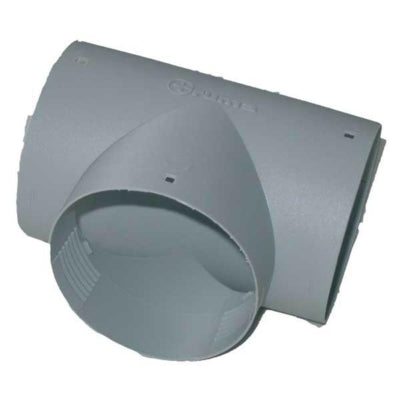 T-piece TS, agate grey. Ducts opening 65mm -72mm
