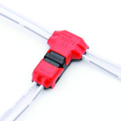 T Shape connector suitable for double wires,