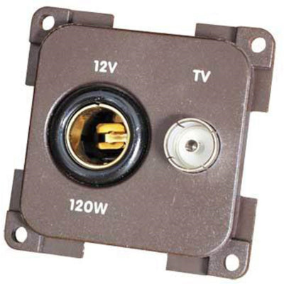CBE Grey 12v, TV and Satellite Socket